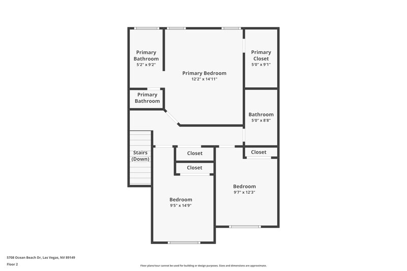 1,830/Mo, 5708 Ocean Beach Dr Las Vegas, NV 89149 Floor Plan View 2