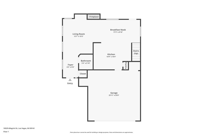 2,025/Mo, 10529 Allegrini Dr Las Vegas, NV 89141 Floor Plan View