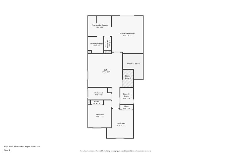 2,430/Mo, 9060 Black Elk Ave Las Vegas, NV 89143 Floor Plan View 2