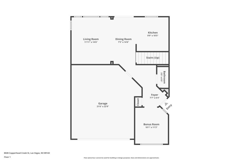 1,950/Mo, 8028 Copperhead Creek St Las Vegas, NV 89143 Floorplan View