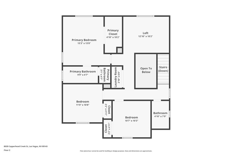 1,950/Mo, 8028 Copperhead Creek St Las Vegas, NV 89143 Floorplan View 2