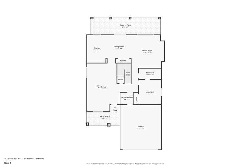 2,490/Mo, 255 Crusades Ave Henderson, NV 89002 Floorplan View