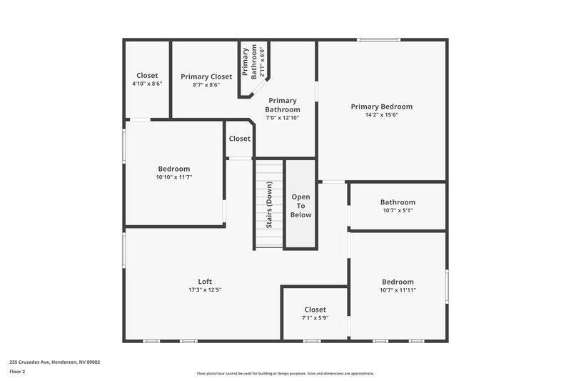 2,490/Mo, 255 Crusades Ave Henderson, NV 89002 Floorplan View 2