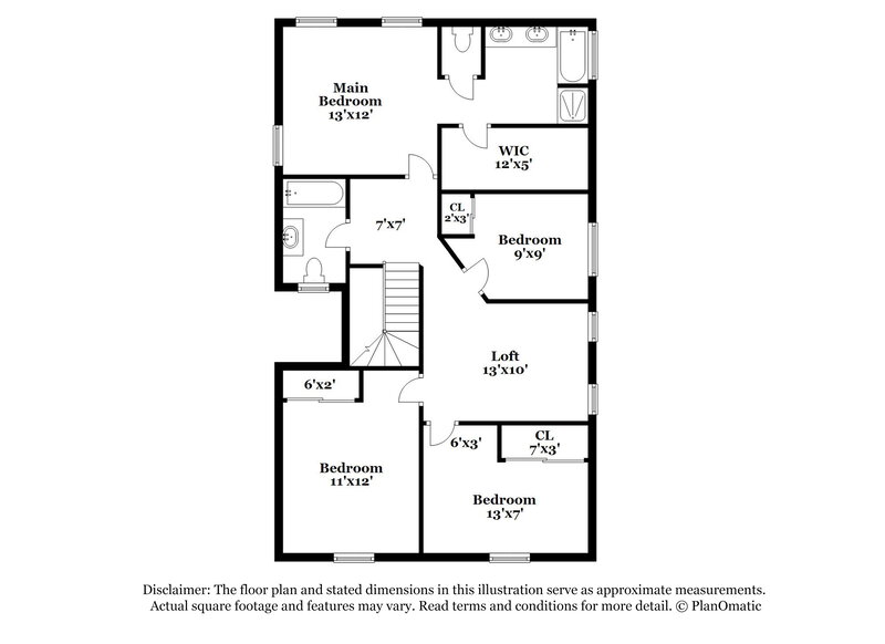 2,100/Mo, 6352 Glenolden St North Las Vegas, NV 89081 Floor Plan View 2