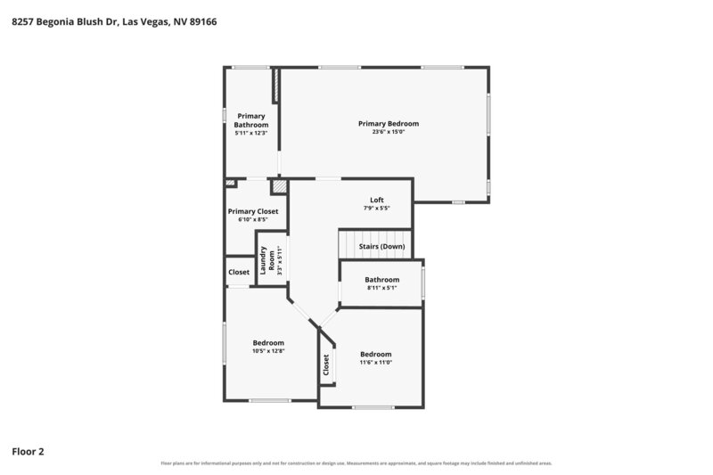 2,070/Mo, 8257 Begonia Blush Dr Las Vegas, NV 89166 Floorplan View 2