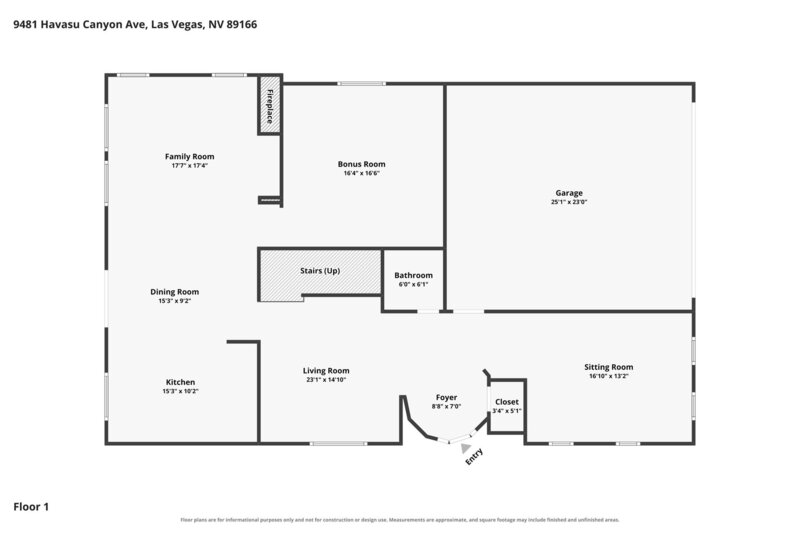 2,340/Mo, 9481 Havasu Canyon Ave Las Vegas, NV 89166 Floorplan View