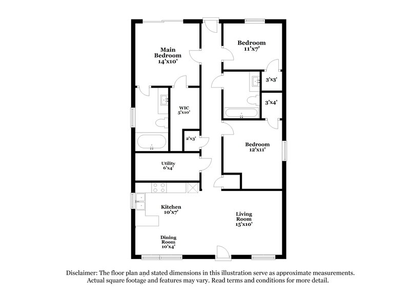 1,505/Mo, 1044 Avondale Ct Jeffersonville, IN 47130 Floor Plan View