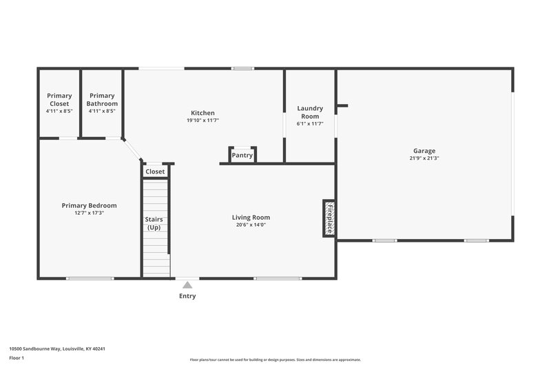 1,895/Mo, 10500 Sandbourne Way Louisville, KY 40241 Floor Plan View