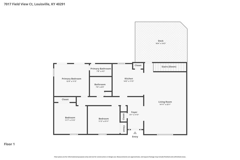 2,250/Mo, 7017 Field View Ct Louisville, KY 40291 Floor Plan View 2