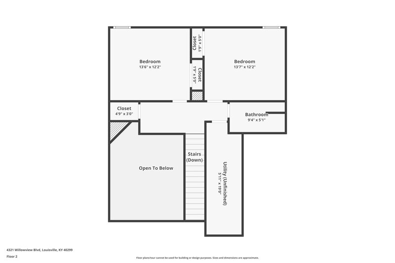 1,837/Mo, 4321 Willow View Blvd Louisville, KY 40299 Floor Plan View 2