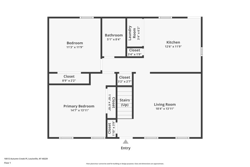 1,895/Mo, 10512 Autumn Creek Pl Louisville, KY 40229 Floor Plan View