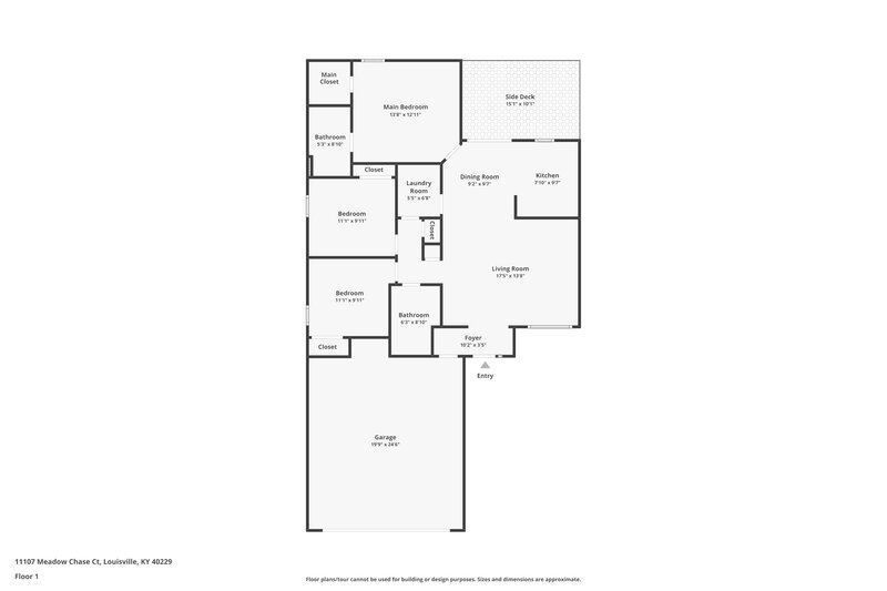 1,880/Mo, 11107 Meadow Chase Ct Louisville, KY 40229 Floor Plan View