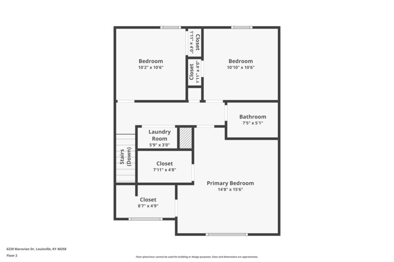 1,585/Mo, 6220 Maravian Dr Louisville, KY 40258 Floorplan View 2