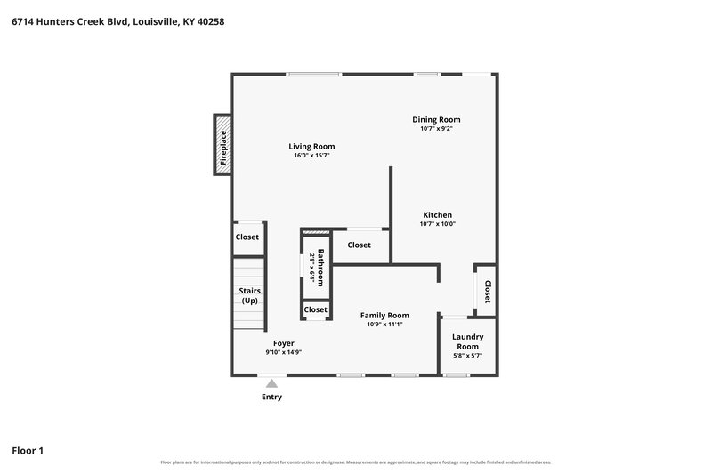 1,965/Mo, 6714 Hunters Creek Blvd Louisville, KY 40258 Floor Plan View