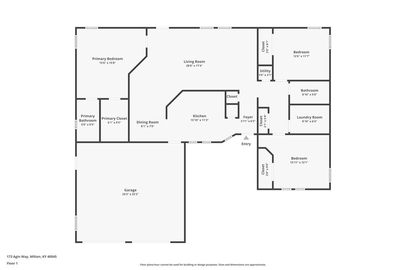 1,570/Mo, 173 Agin Way Milton, KY 40045 Floor Plan View