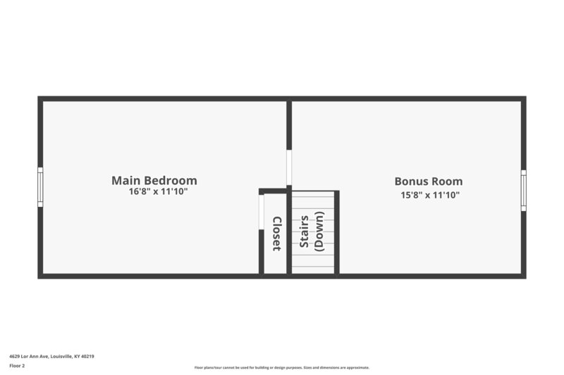 1,580/Mo, 4629 Lor Ann Ave Louisville, KY 40219 Floorplan View 3