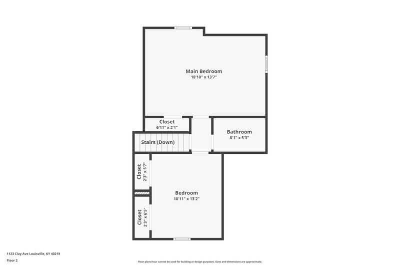 1,845/Mo, 1123 Clay Ave Louisville, KY 40219 Floor Plan View 2