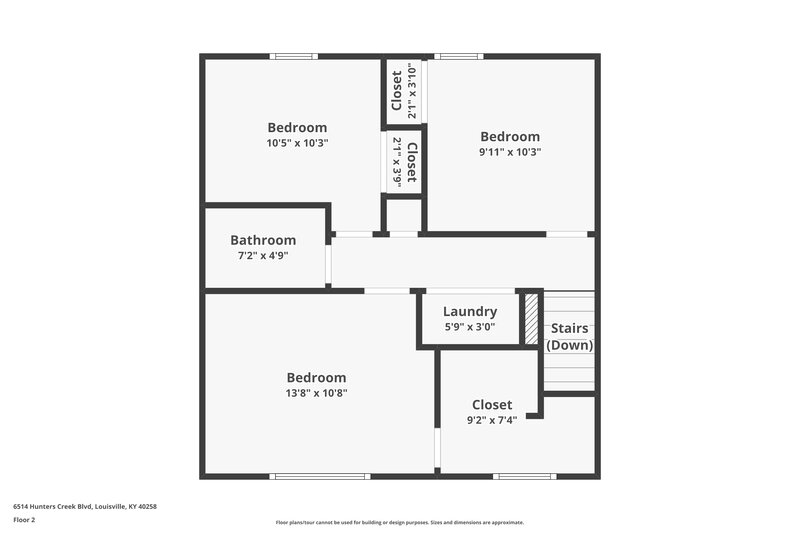1,705/Mo, 6514 Hunters Creek Blvd Louisville, KY 40258 Floor Plan View 2