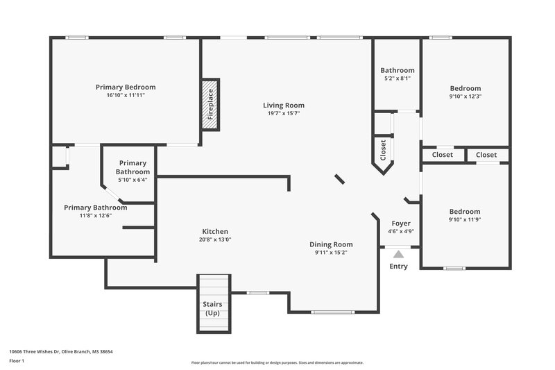 3,340/Mo, 10606 Three Wishes Dr Olive Branch, MS 38654 Floor Plan View 2