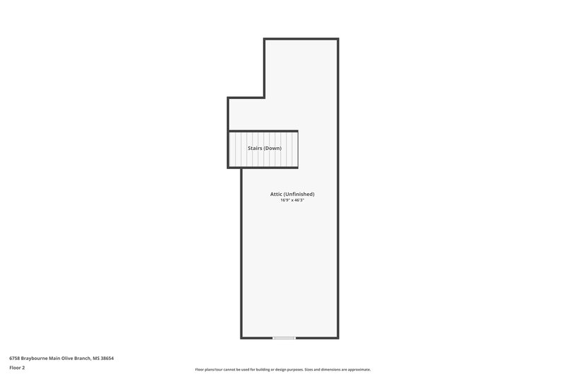 1,910/Mo, 6758 Braybourne Main Olive Branch, MS 38654 Floor Plan View 2