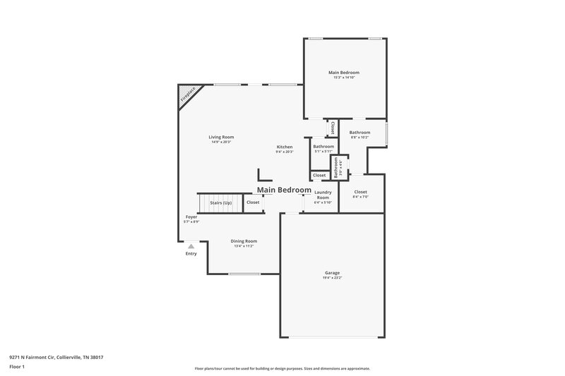 2,560/Mo, 9271 N Fairmont Cir Collierville, TN 38017 Floor Plan View