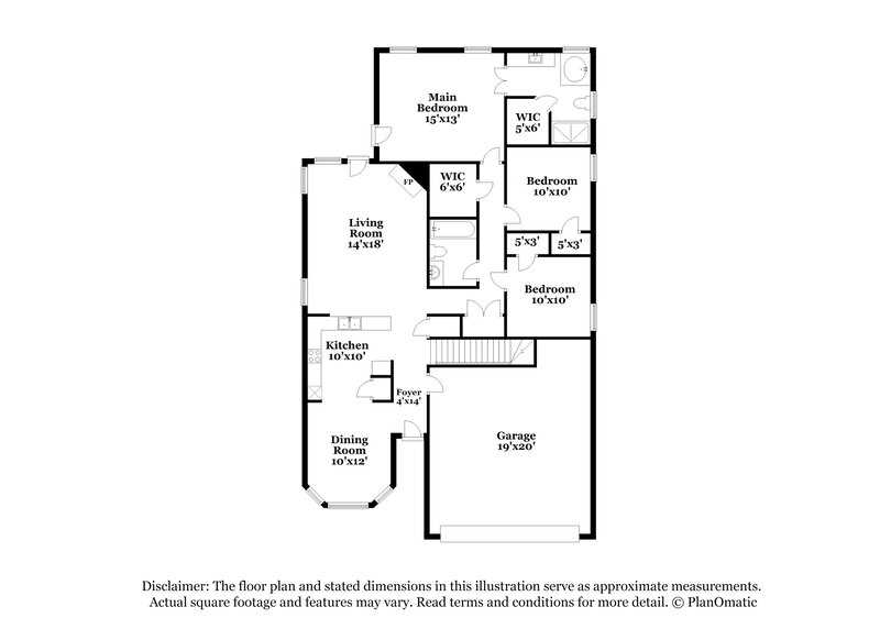 2,075/Mo, 5970 Fredrick Dr Southaven, MS 38671 Floor Plan View