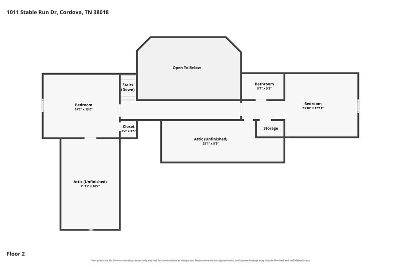2,355/Mo, 1011 Stable Run Dr Cordova, TN 38018 Floor Plan View 2