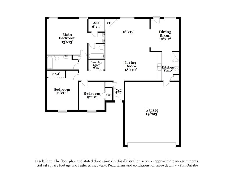 1,755/Mo, 1244 Breezy Gate Dr Cordova, TN 38018 Floorplan View