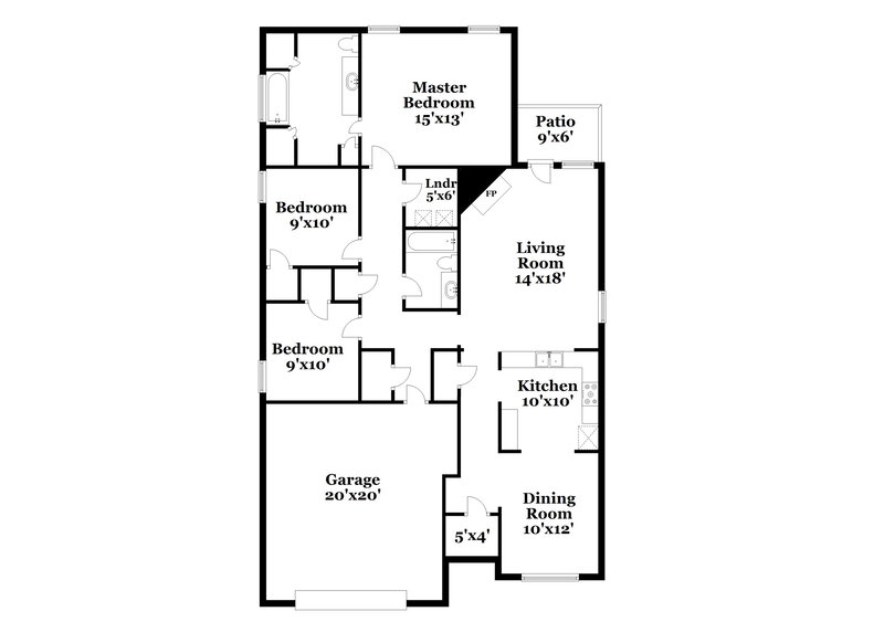 1,540/Mo, 9765 Misty Pine Dr Arlington, TN 38002 Floor Plan View