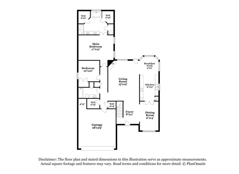 2,100/Mo, 383 N Ericson Rd Memphis, TN 38018 Floorplan View