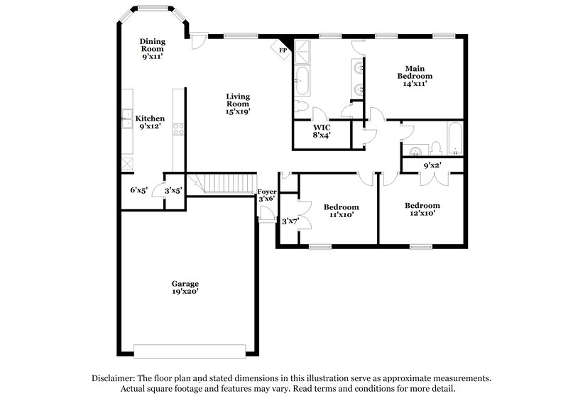 1,855/Mo, 1812 Cherry Creek Dr Southaven, MS 38671 Floor Plan View