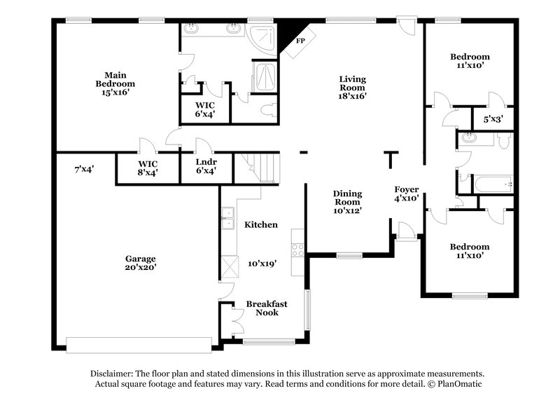 2,870/Mo, 5051 Will Fall Rd Bartlett, TN 38002 Floor Plan View