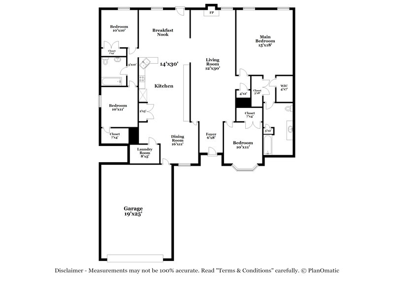 2,050/Mo, 65 Arborlon Cv Oakland, TN 38060 Floor Plan View
