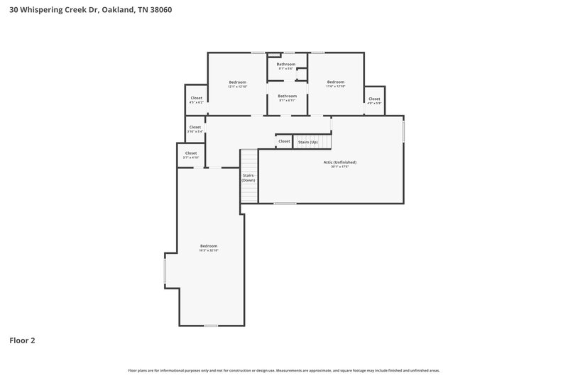 2,565/Mo, 30 Whispering Creek Dr Oakland, TN 38060 Floor Plan View