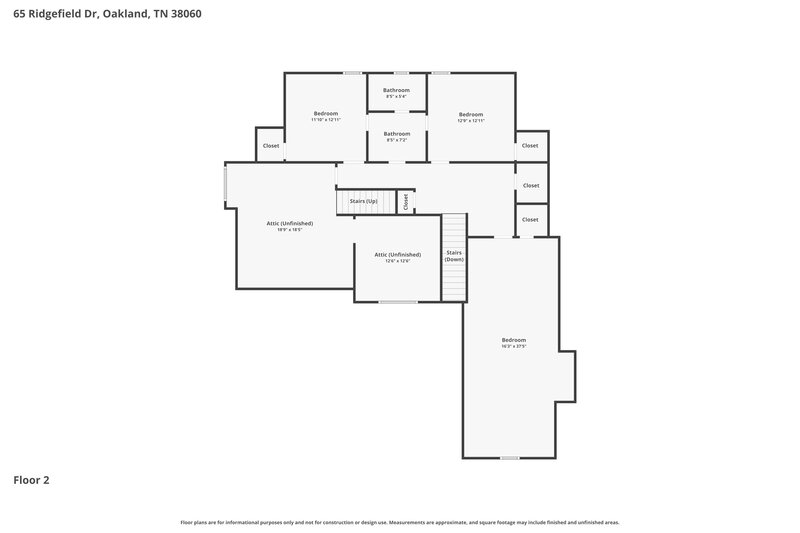 2,540/Mo, 65 Ridgefield Dr Oakland, TN 38060 Floor Plan View
