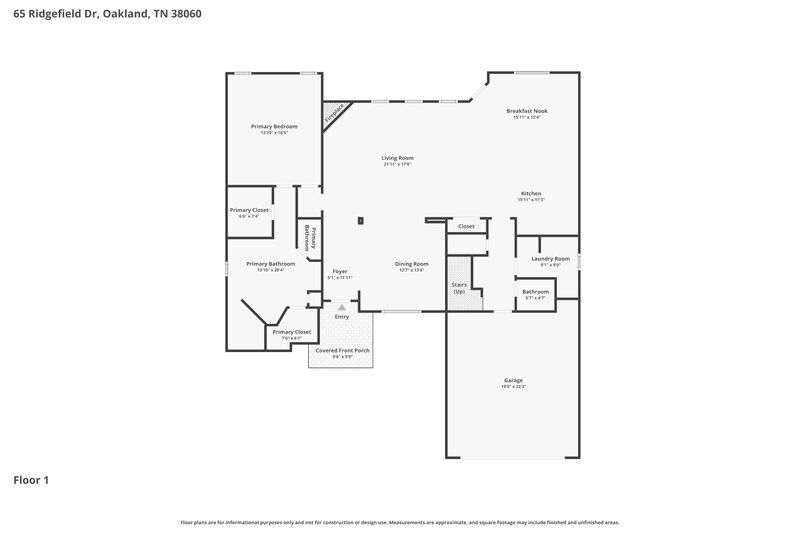 2,540/Mo, 65 Ridgefield Dr Oakland, TN 38060 Floor Plan View 3