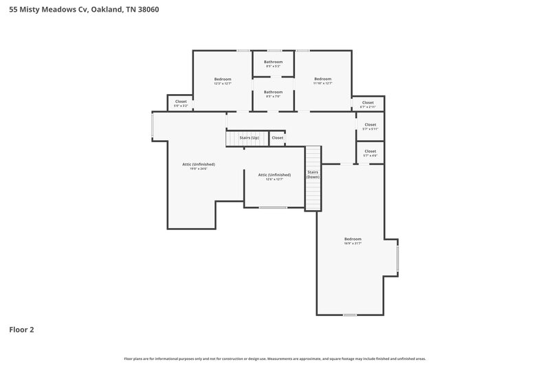 2,480/Mo, 55 Misty Meadows Cv Oakland, TN 38060 Floor Plan View 2