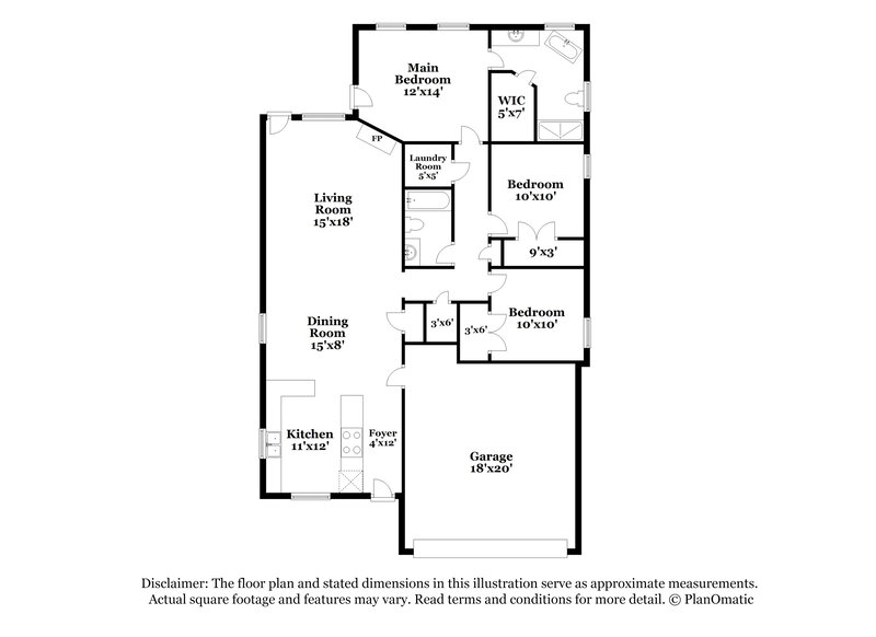 1,735/Mo, 240 Brighton Village Loop Brighton, TN 38011 Floorplan View