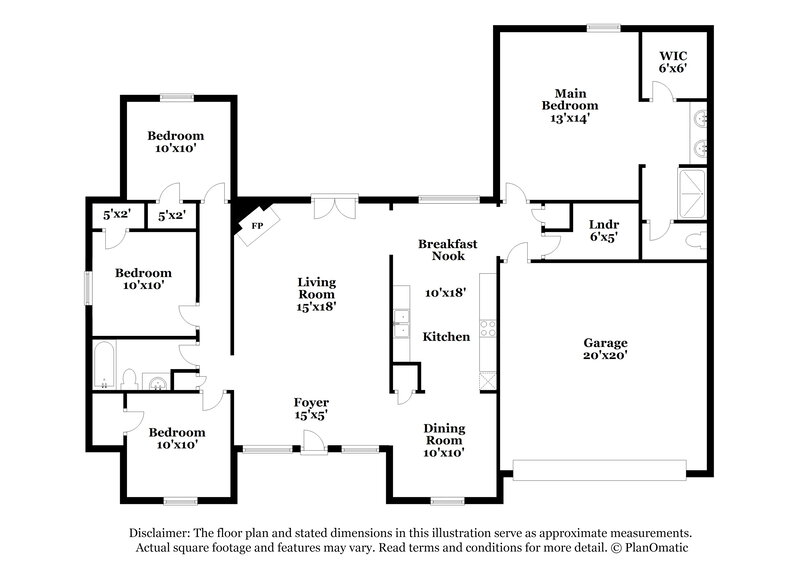 1,800/Mo, 5543 Harvey Pointe Ln Memphis, TN 38125 Floor Plan View