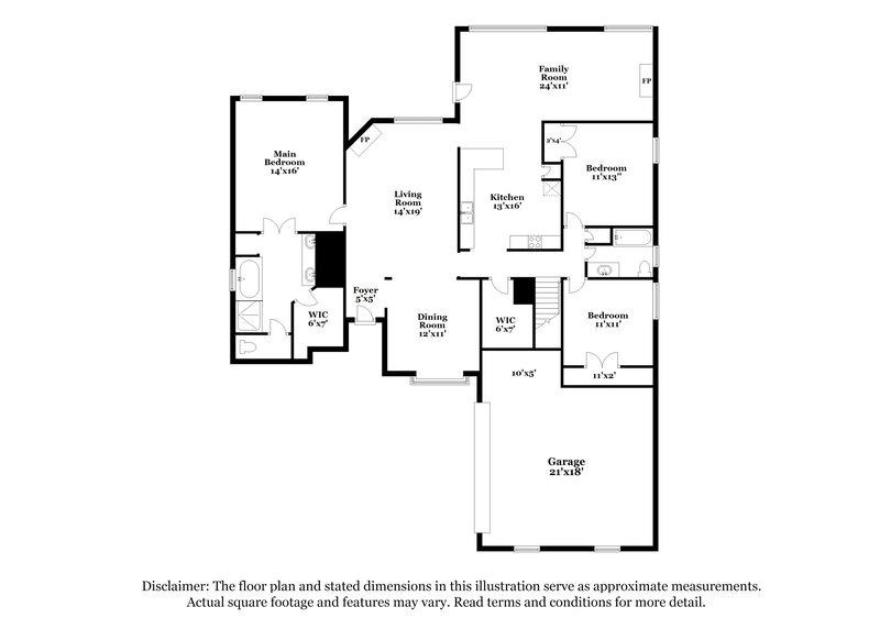 2,940/Mo, 7722 Driscoll St Memphis, TN 38125 Floor Plan View
