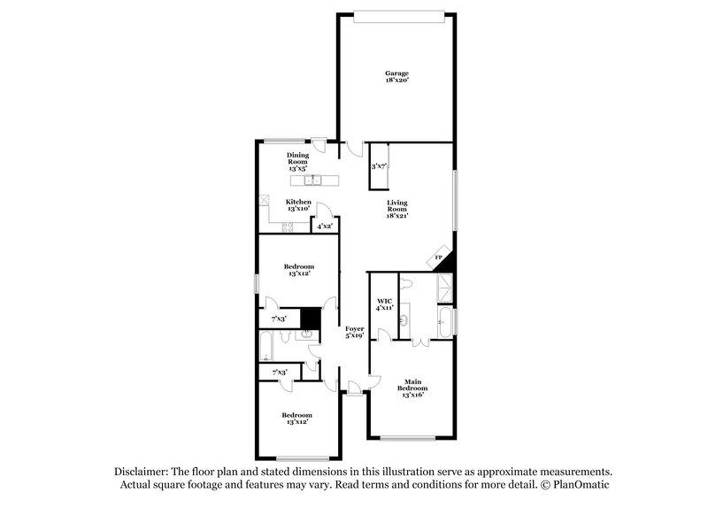 1,620/Mo, 1723 Brentford Cv Cordova, TN 38016 Floor Plan View