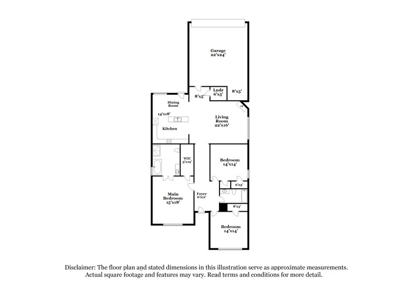 1,715/Mo, 1719 Brentford Cv Cordova, TN 38016 Floorplan View