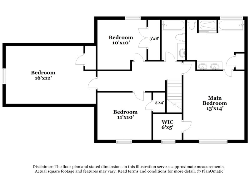 1,970/Mo, 5740 Hunters Chase Dr Southaven, MS 38672 Floorplan View 2