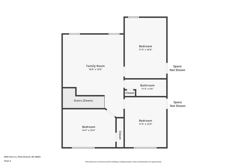 2,435/Mo, 6092 Vera Ln Olive Branch, MS 38654 Floor Plan View 2