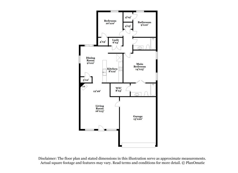 1,730/Mo, 8958 Settlers Path Olive Branch, MS 38654 Floorplan View