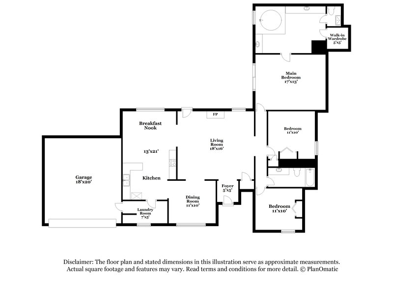 1,885/Mo, 8650 Oak Trail Ln Cordova, TN 38018 Floor Plan View