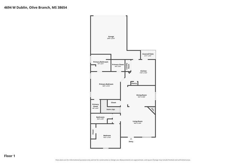 2,325/Mo, 4694 W Dublin Olive Branch, MS 38654 Floor Plan View