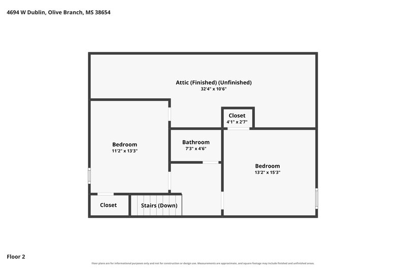2,325/Mo, 4694 W Dublin Olive Branch, MS 38654 Floor Plan View 2