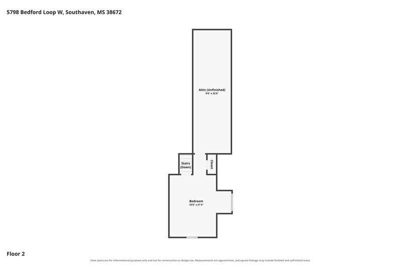 2,250/Mo, 5798 Bedford Loop W Southaven, MS 38672 Floor Plan View 2