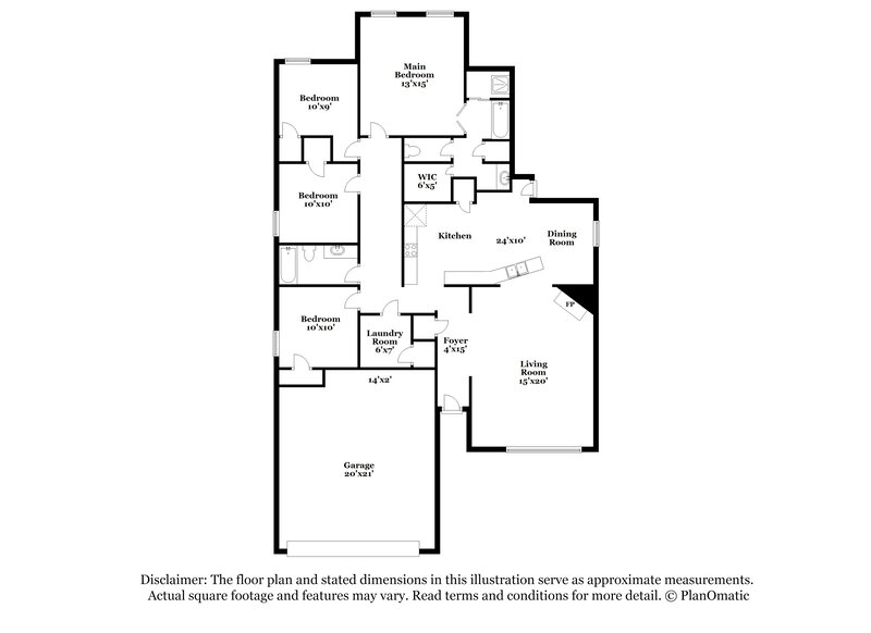 2,890/Mo, 9466 Darren Cir S Cordova, TN 38018 Floor Plan View
